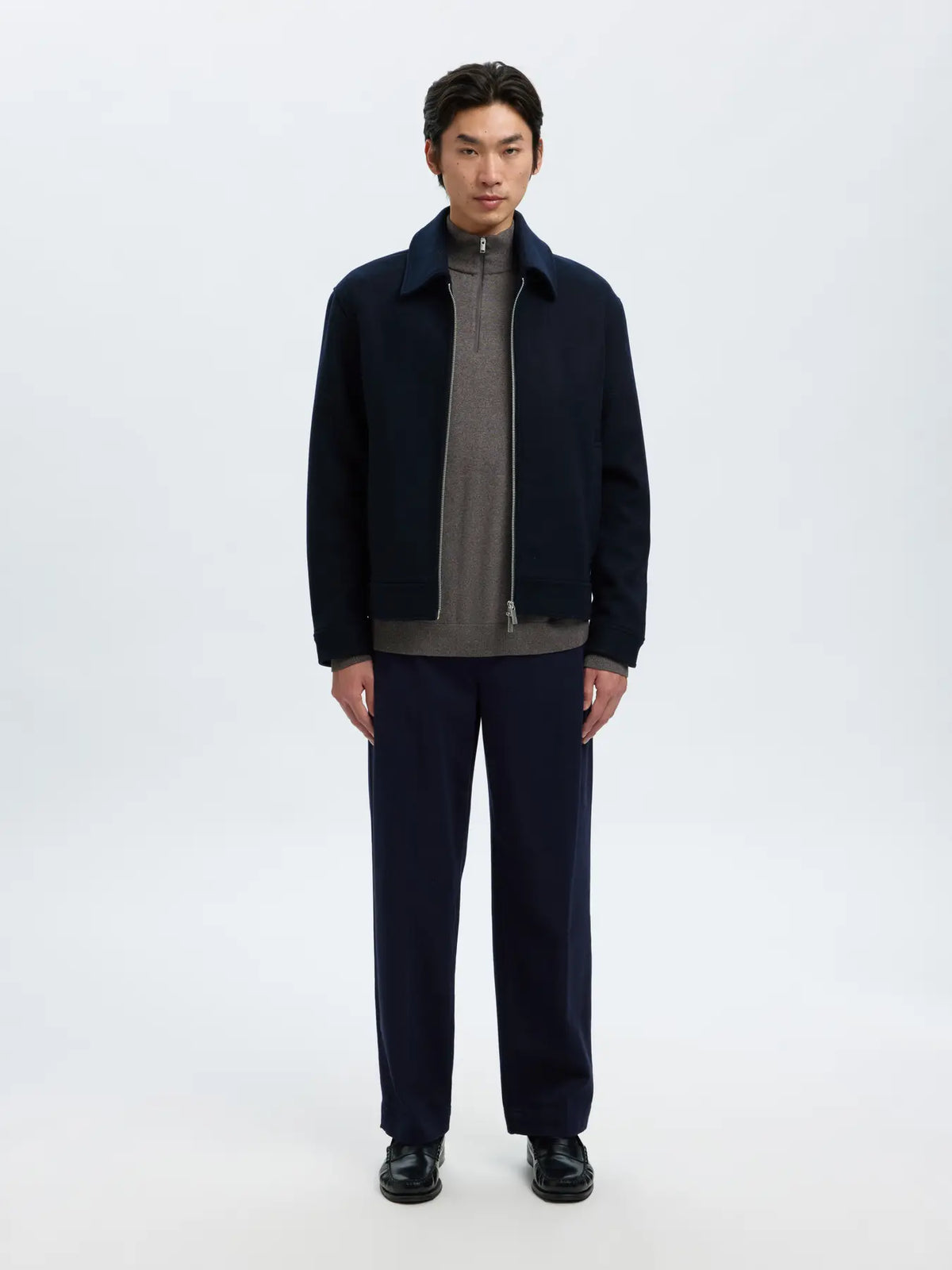 jacka jacket philip wool blend jkt höst jacka vinter jacka sky captain navy blue blå fri frakt stenungsund