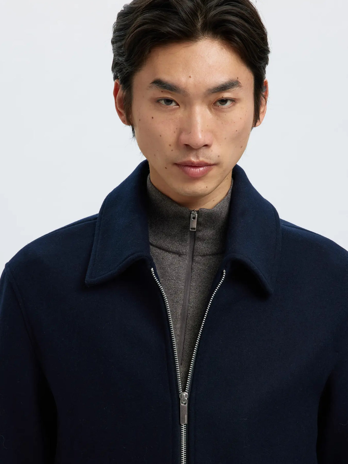 jacka jacket philip wool blend jkt höst jacka vinter jacka sky captain navy blue blå fri frakt stenungsund