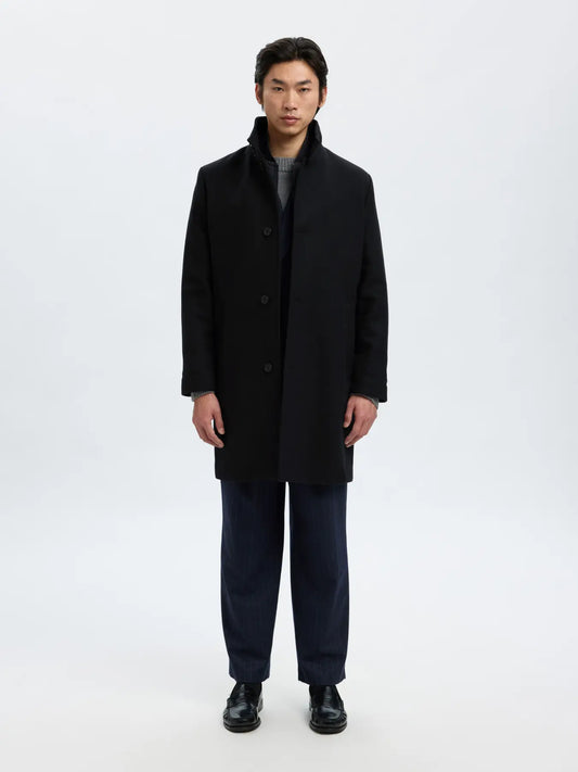 rainar lano coat selected homme rock höst rock vinter rock black svart
