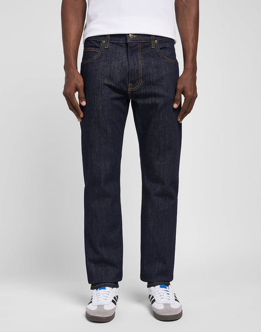 lee rider leejeans slim fit mörka jeans stretch rinse
