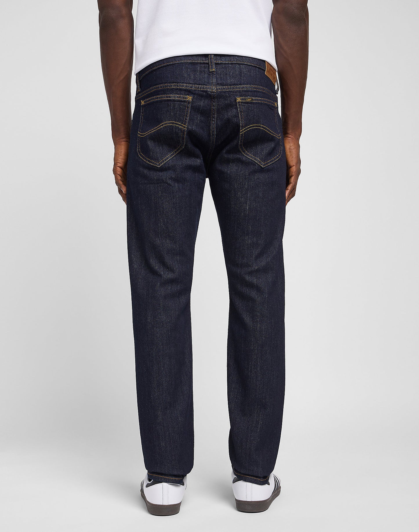 lee rider leejeans slim fit mörka jeans stretch rinse