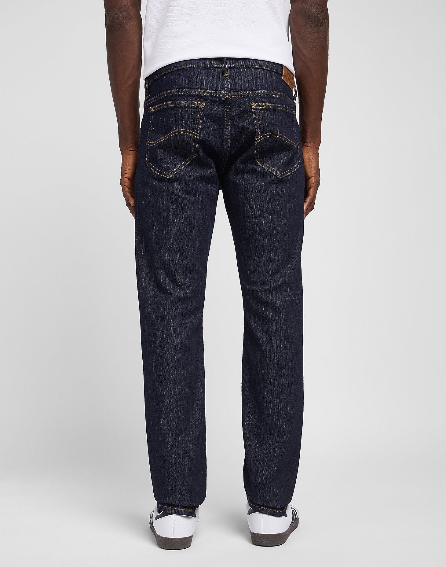 lee rider leejeans slim fit mörka jeans stretch rinse