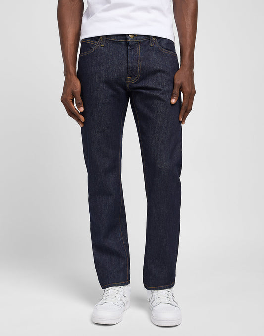 daren lee daren zip leejeans stretch regular fit raka jeans dragkedja zip rinse mörka jeans