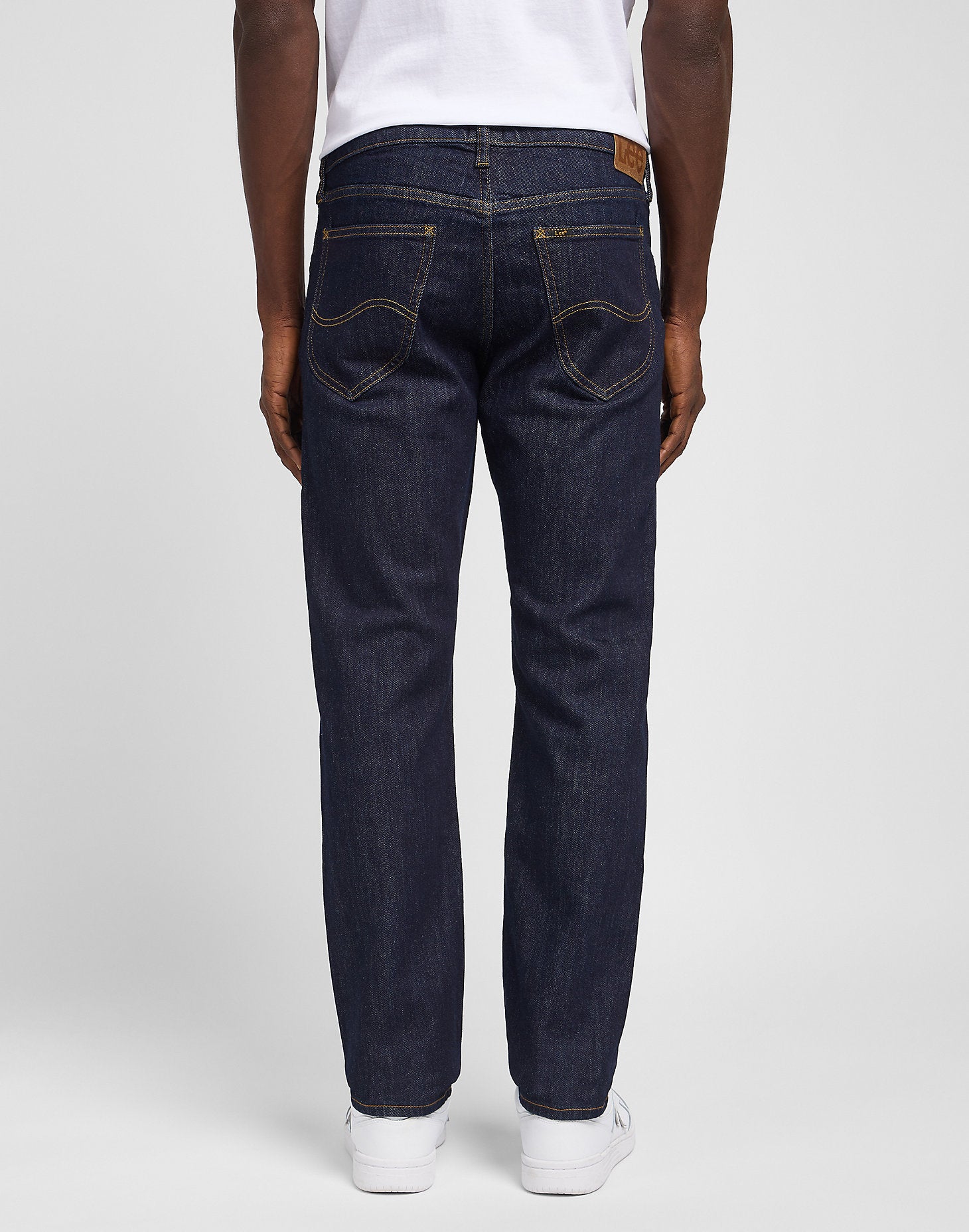 daren lee daren zip leejeans stretch regular fit raka jeans dragkedja zip rinse mörka jeans