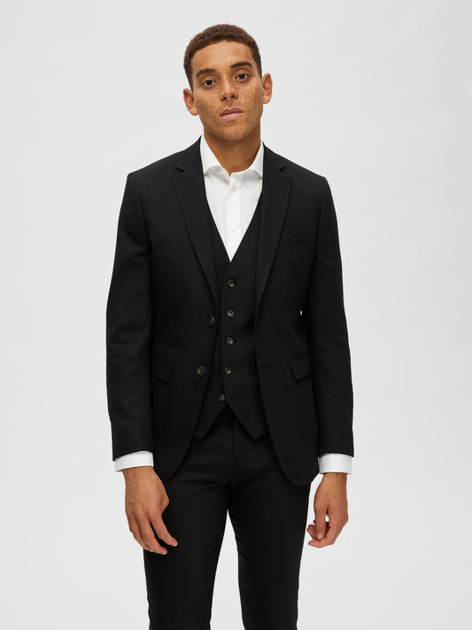 kavaj kostym selected homme neil blazer suit blazer black svart student bröllop