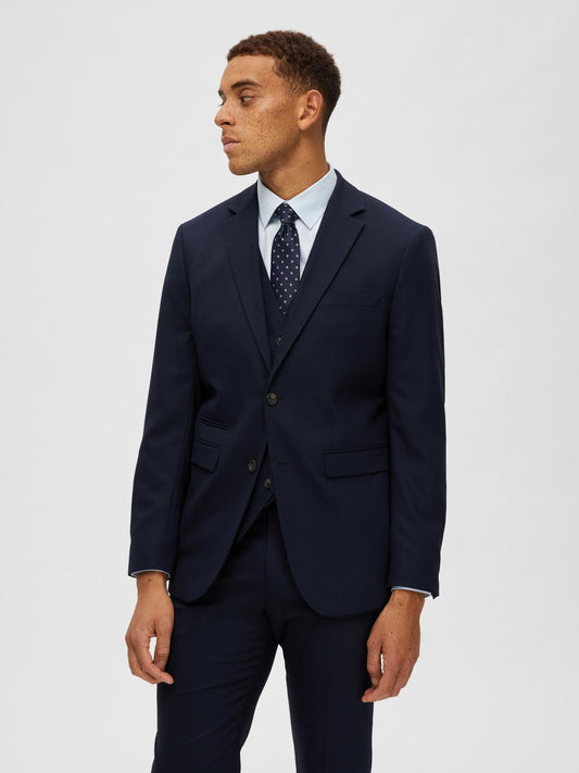 kavaj kostym selected homme neil blazer suit blazer navy blue blå student bröllop