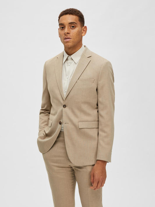 kavaj kostym selected homme neil blazer suit blazer sand beige student bröllop