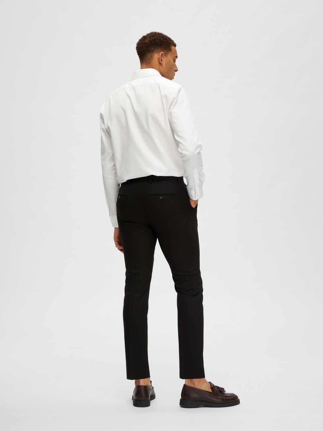 byxor kostym byxor selected homme neil trousers suitpants pants stretch black svart