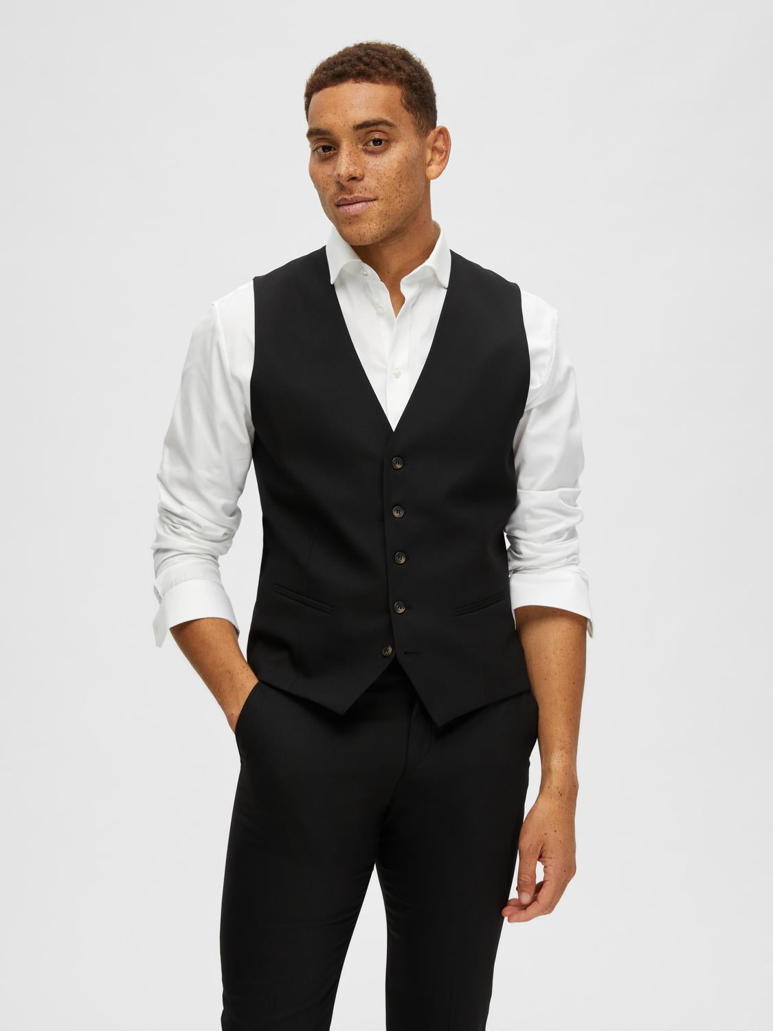 Neil Waistcoat Black