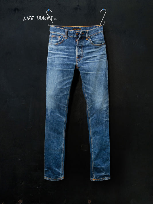 solid ollie life tracks nudie jeans denim slim fit stretch nudiejeans slitna jeans vintage