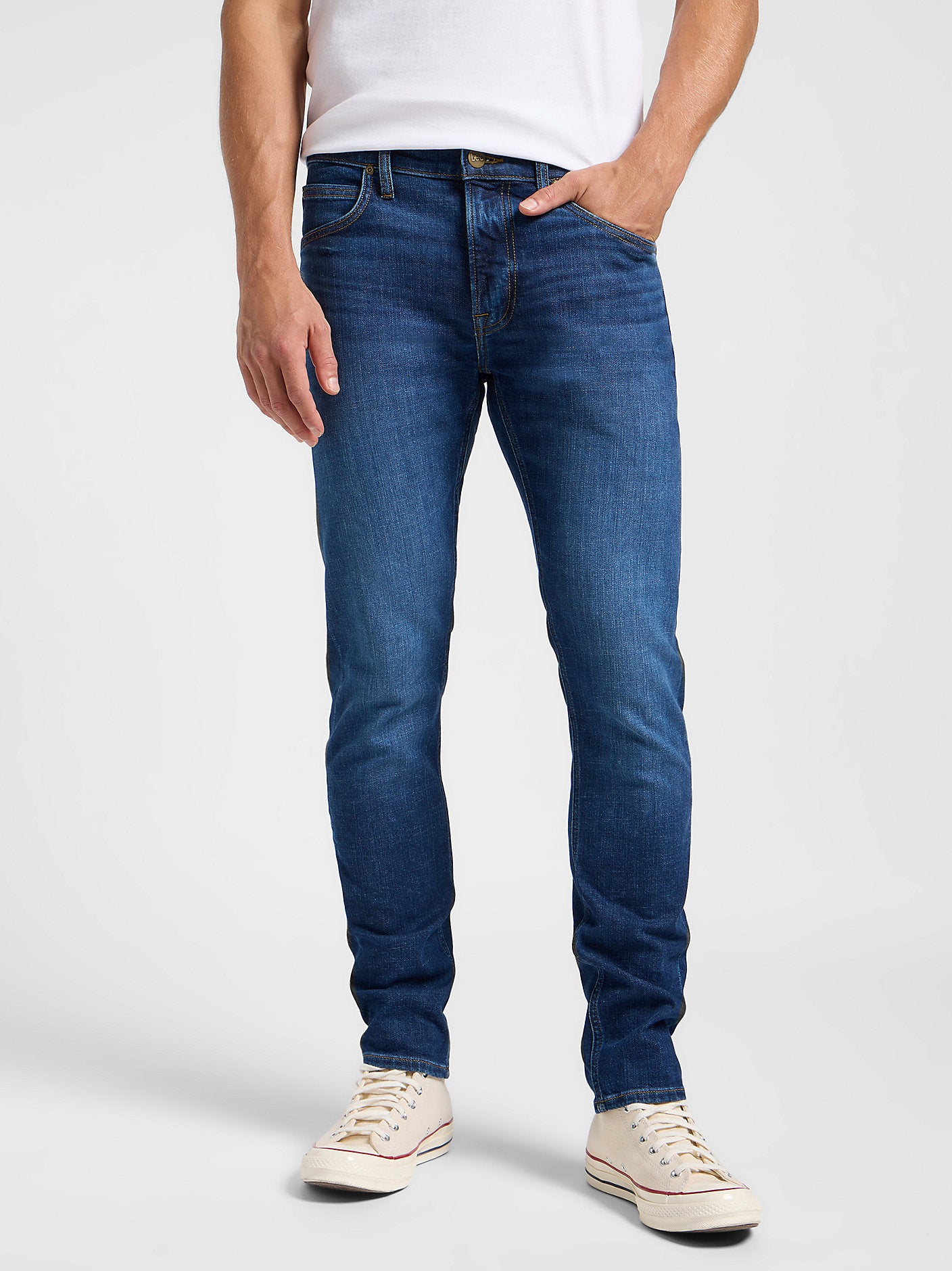 lee luke leejeans lee jeans denim slim fit stretch stoney blå jeans