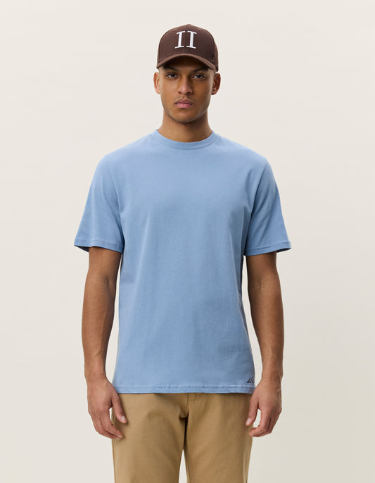 t-shirt les deux tee plant t-shirt backprint faded blue ljusblå blå