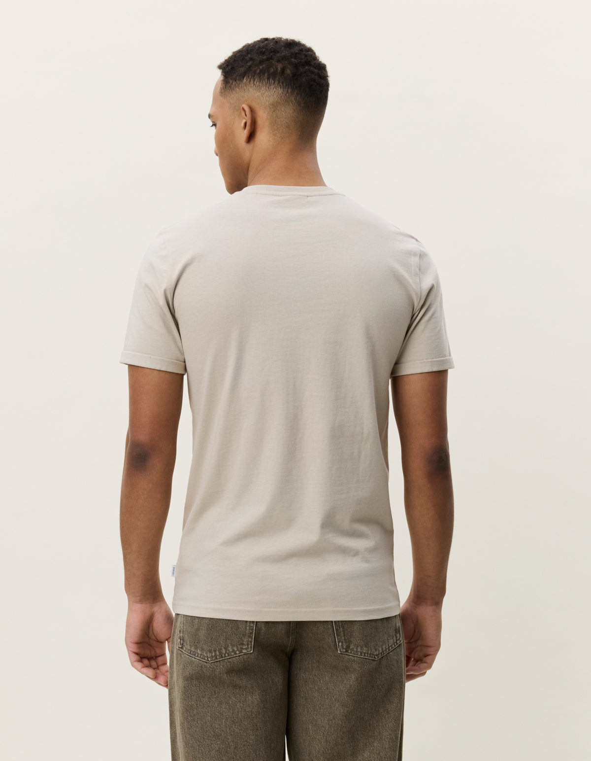t-shirt tee core contrast t-shirt norregaard contrast t-shirt les deux light sand beige