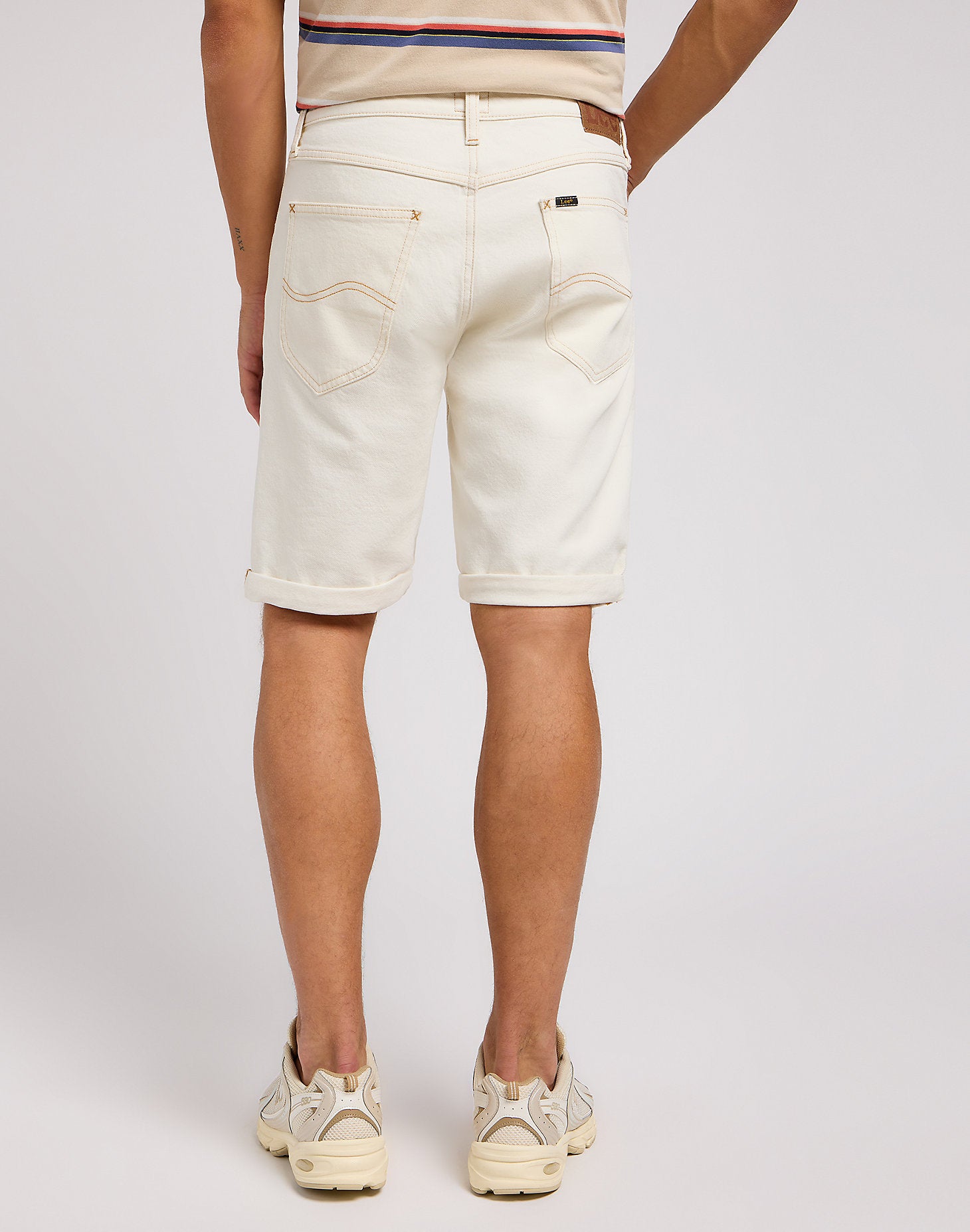 shorts lee leejeans 5 pocket clean white  jeans shorts denim shorts vit