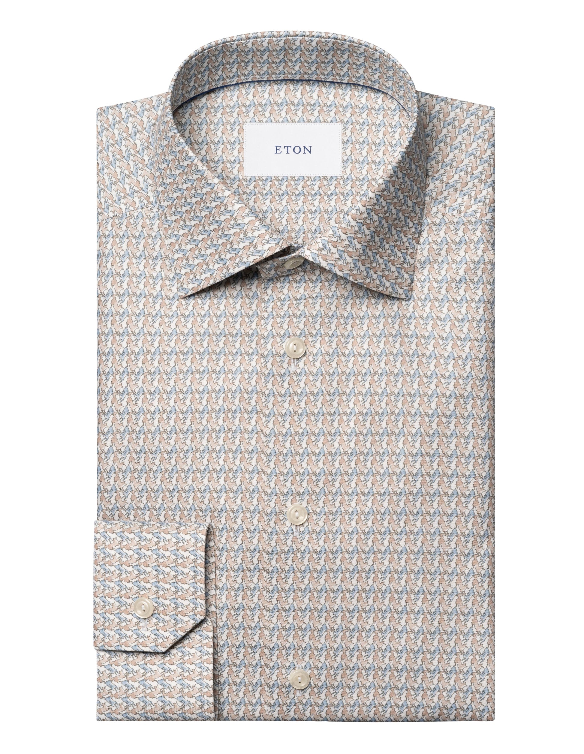 eton skjorta shirt slim fit micro motif rox rabbit