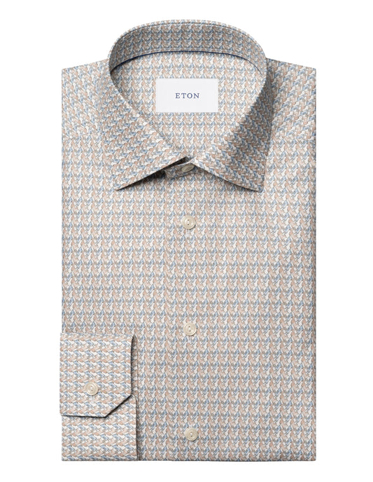 eton skjorta shirt slim fit micro motif rox rabbit