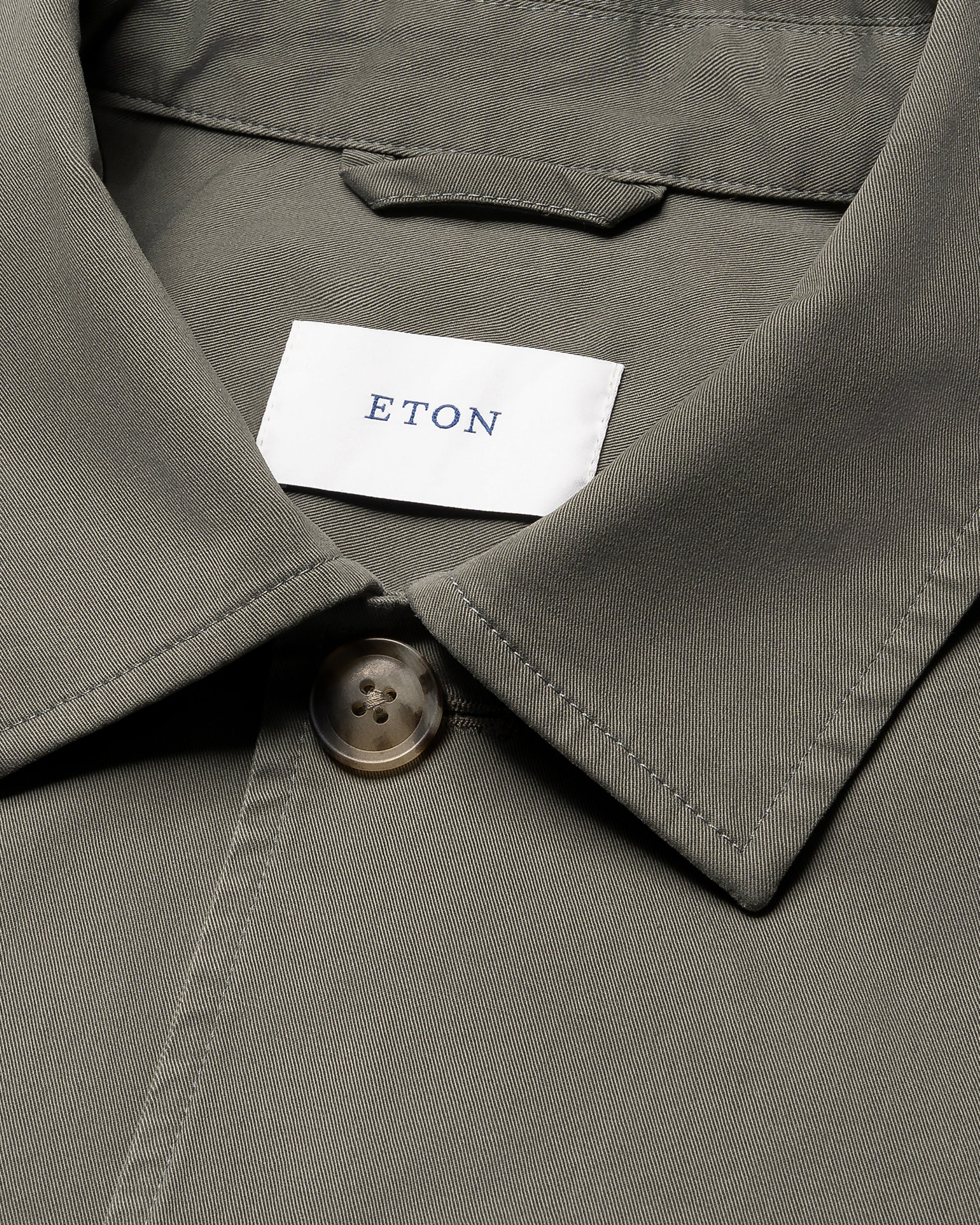 overshirt jacka kavaj eton twill core jacket light cotton green grön