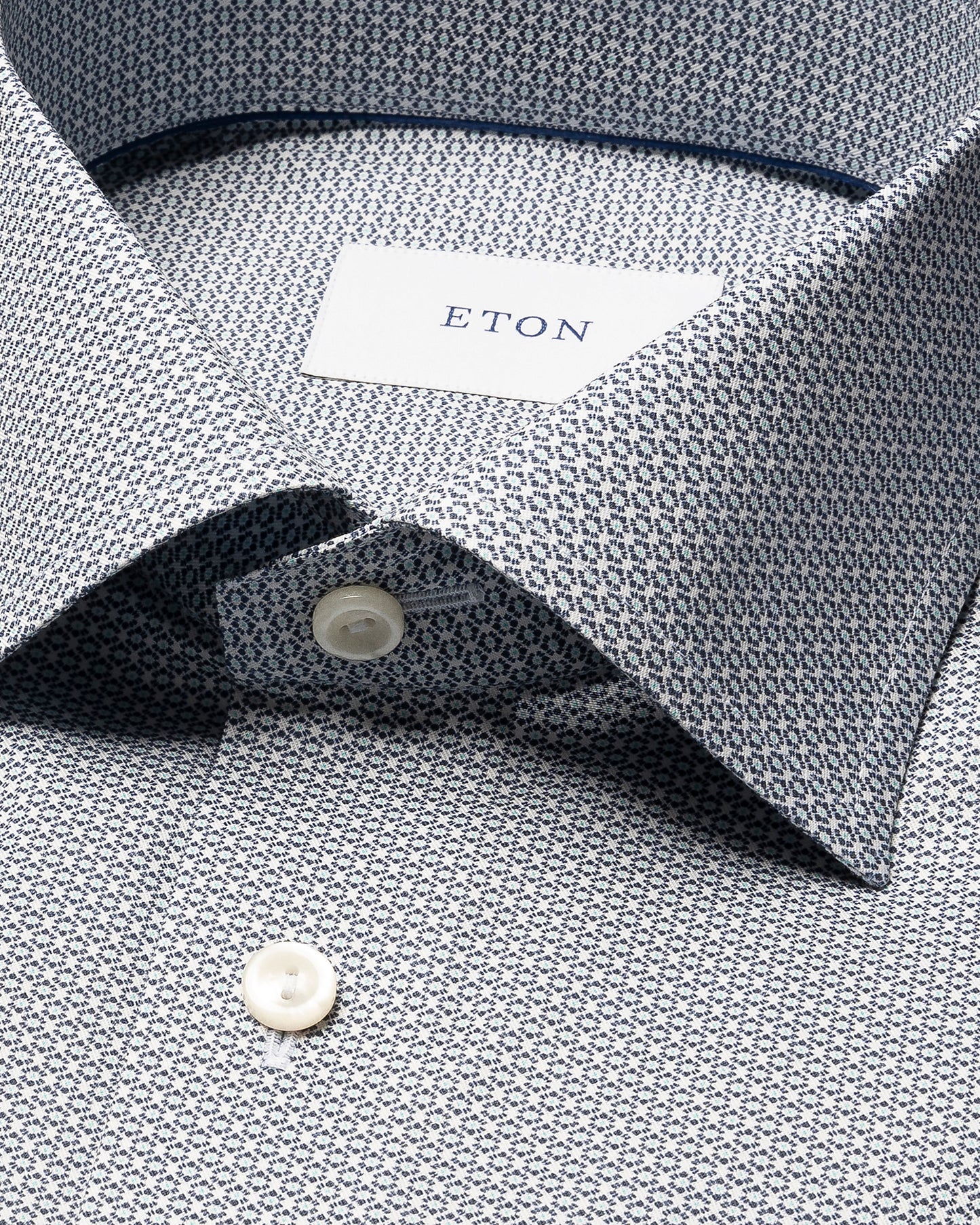 skjorta shirt eton slim fit etonshirts geometric twill kostym skjorta