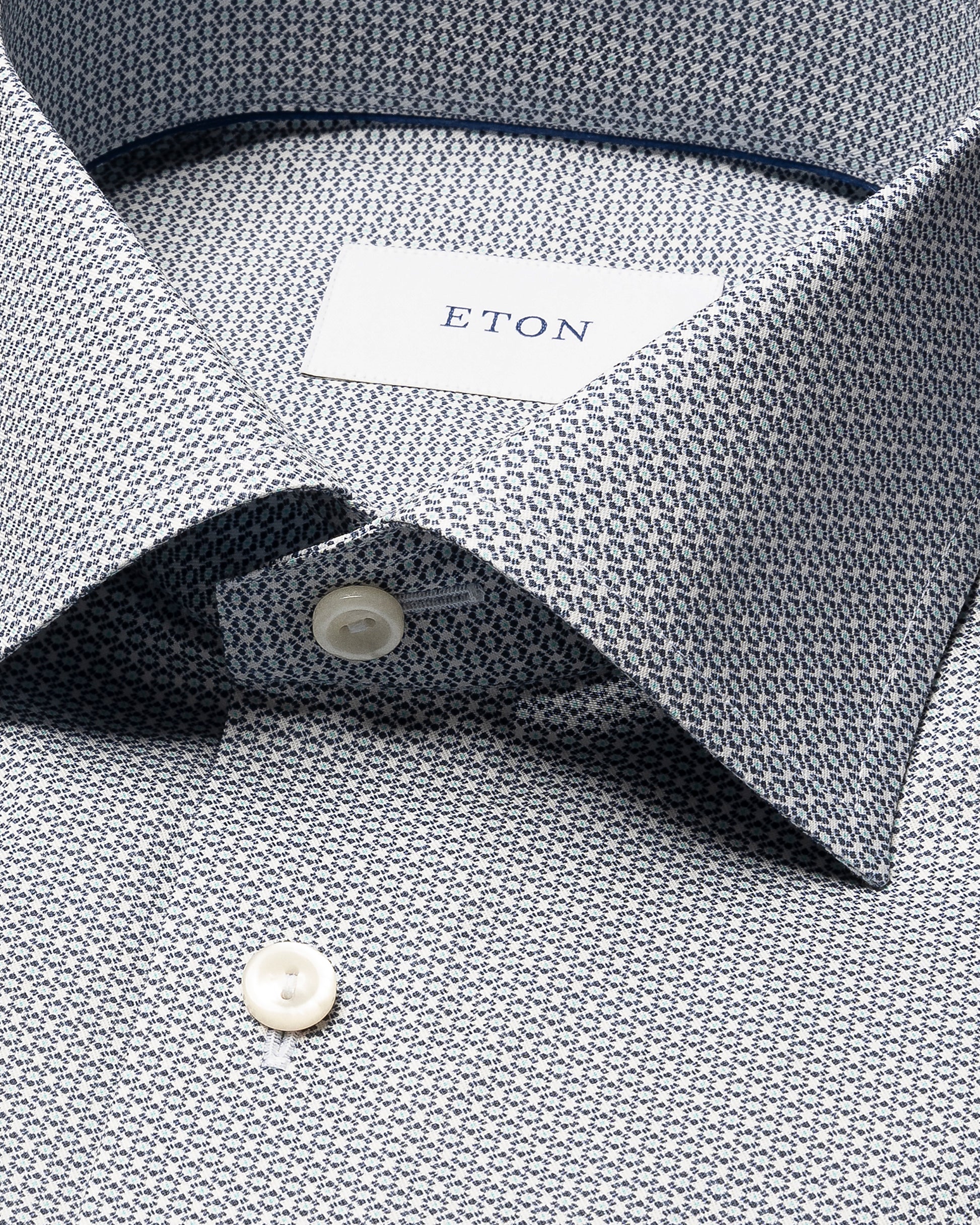 skjorta shirt eton slim fit etonshirts geometric twill kostym skjorta