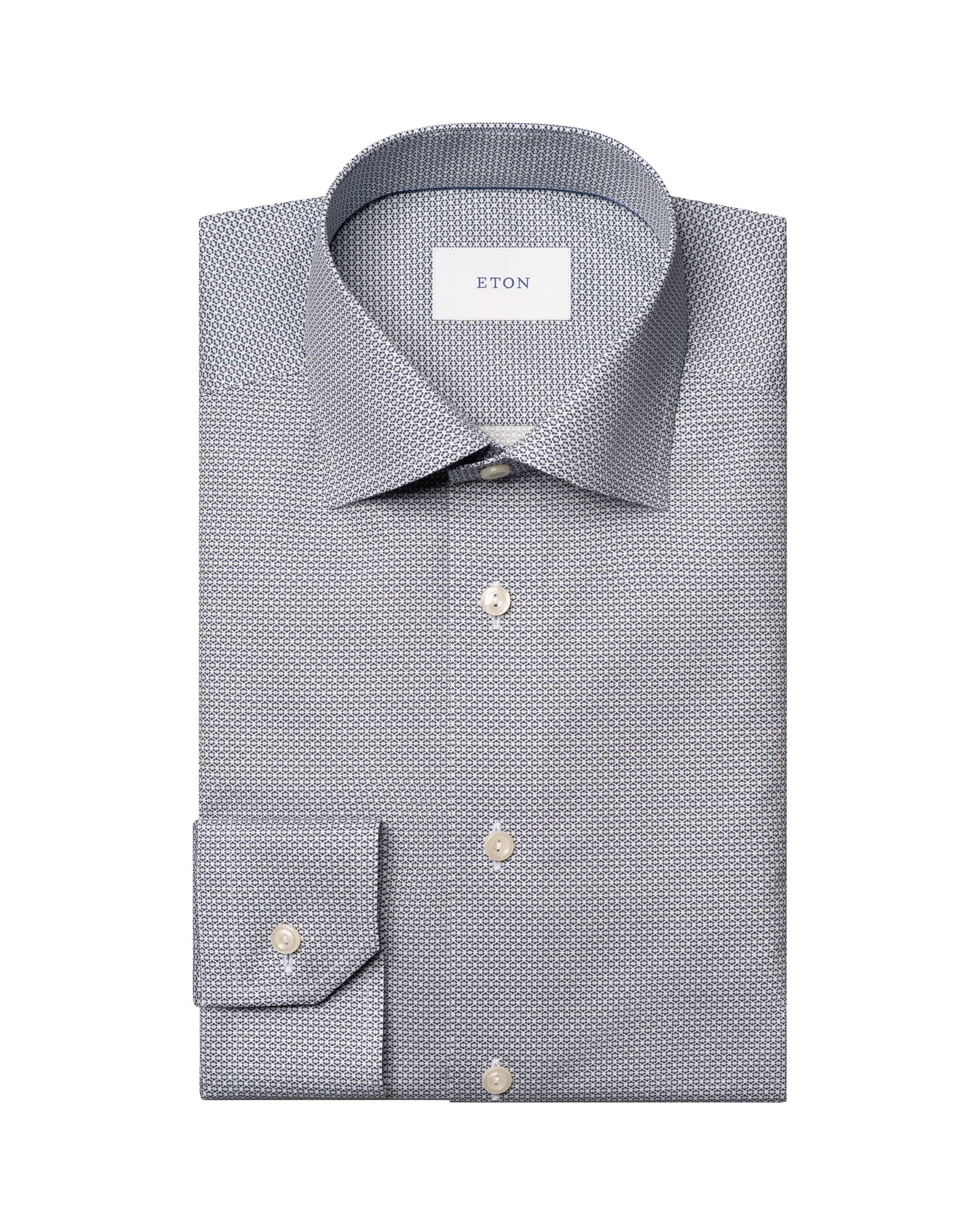 skjorta shirt eton slim fit etonshirts geometric twill kostym skjorta