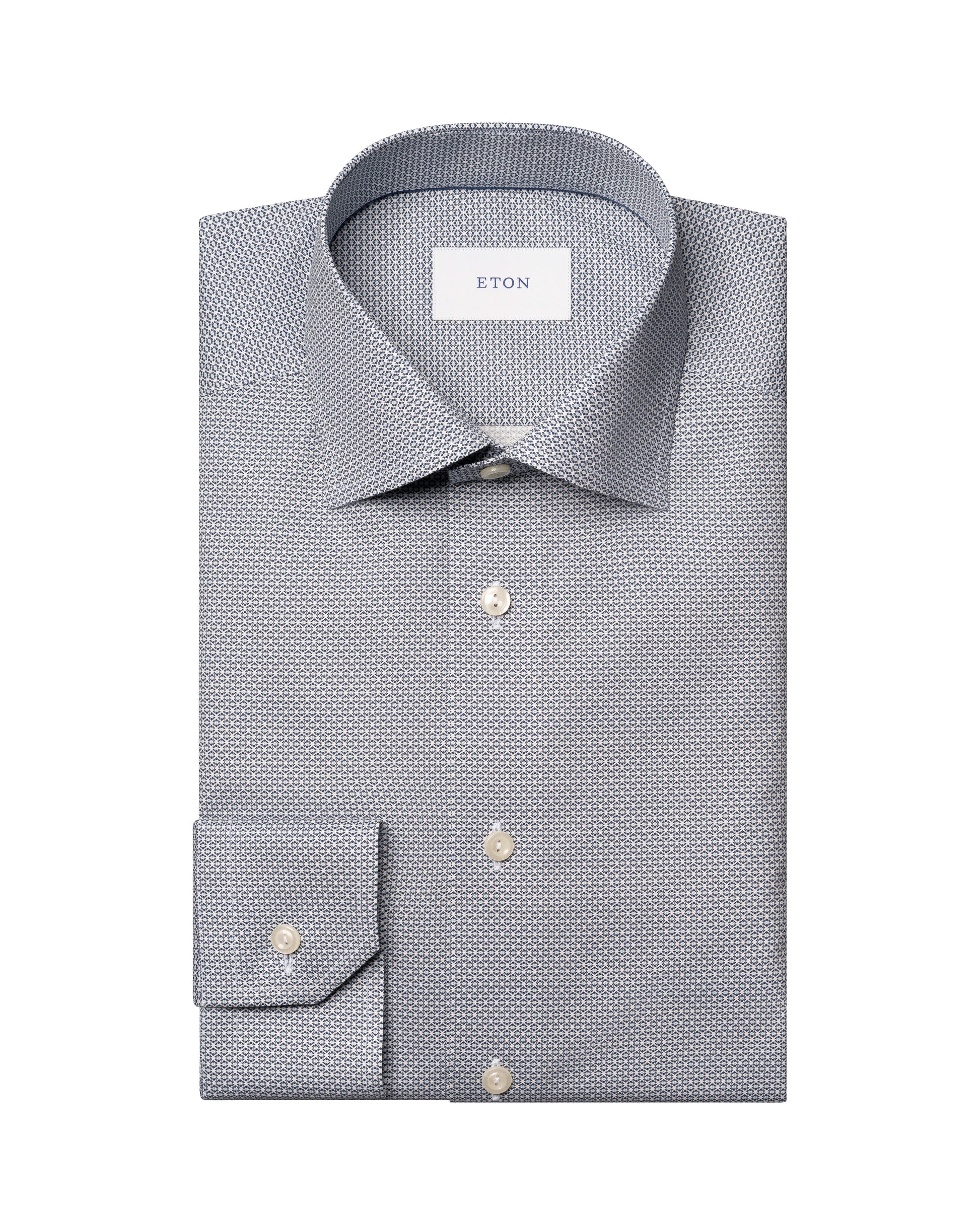 skjorta shirt eton slim fit etonshirts geometric twill kostym skjorta