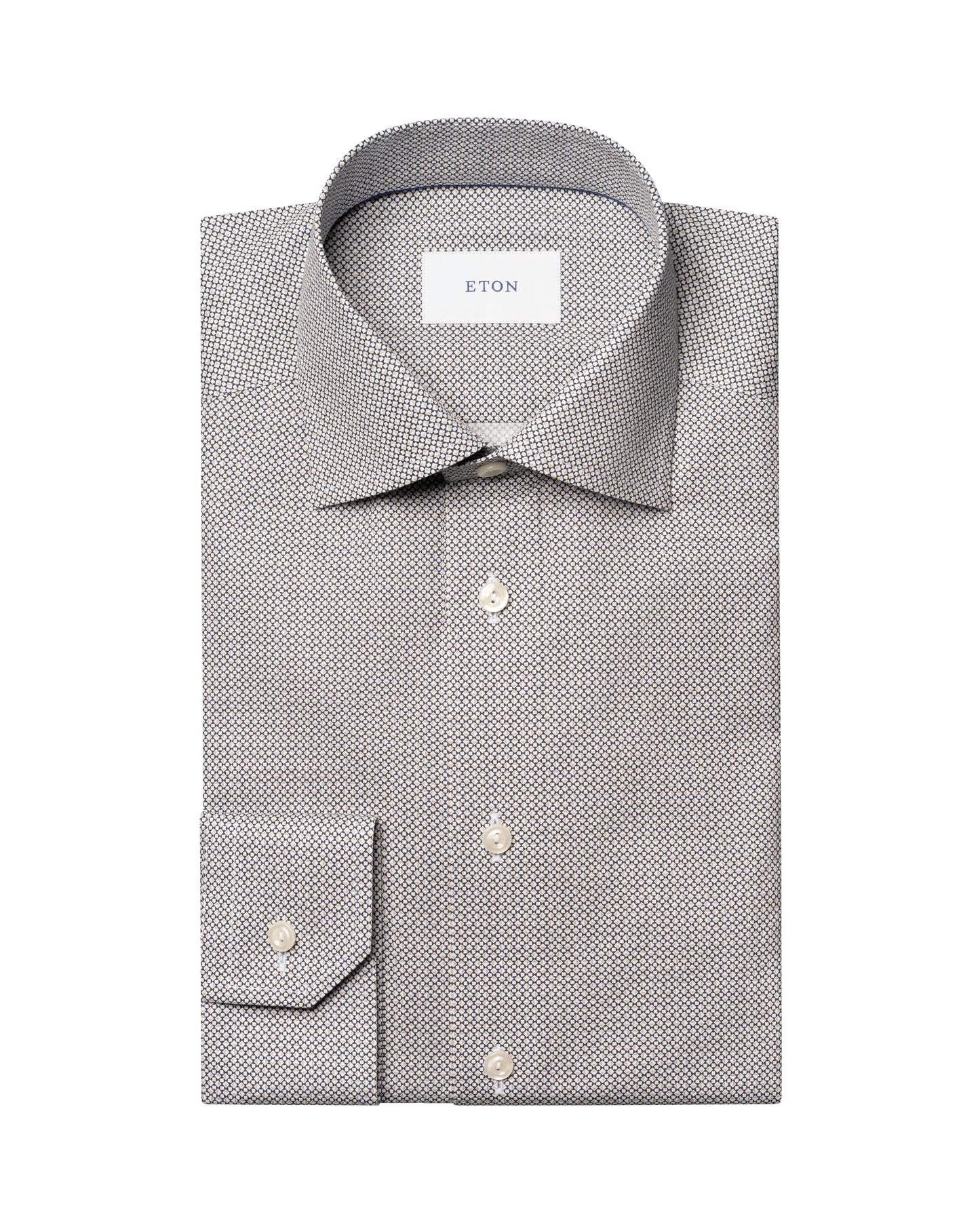 skjorta shirt eton slim fit etonshirts micro print signature twill navy mönstrad skjorta