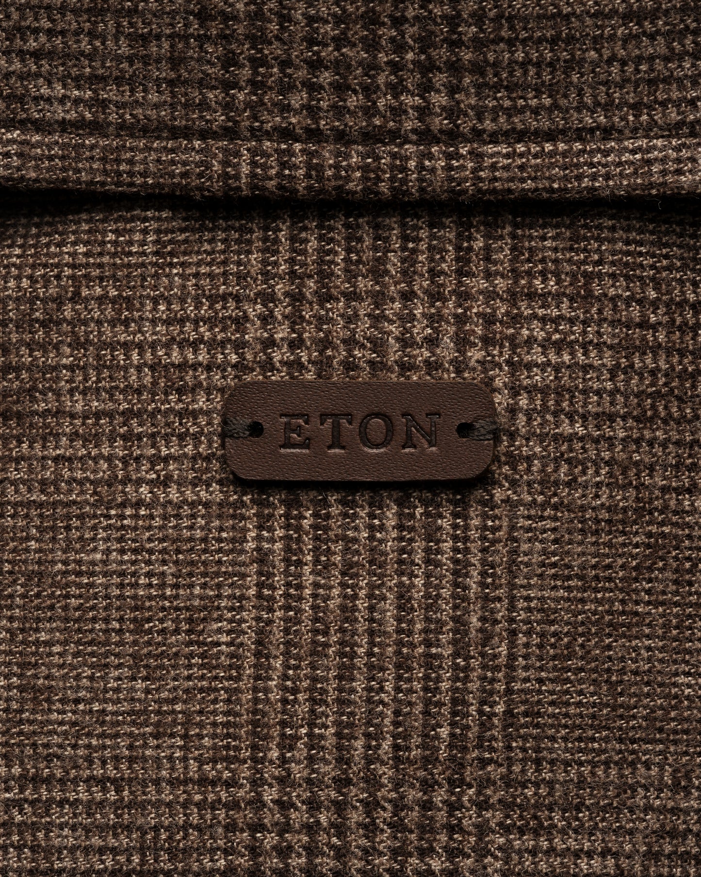overshirt kavaj jacka eton cotton flannel two pocket jacket blazer bomull etonshirts brown brun fri frakt stenungsund