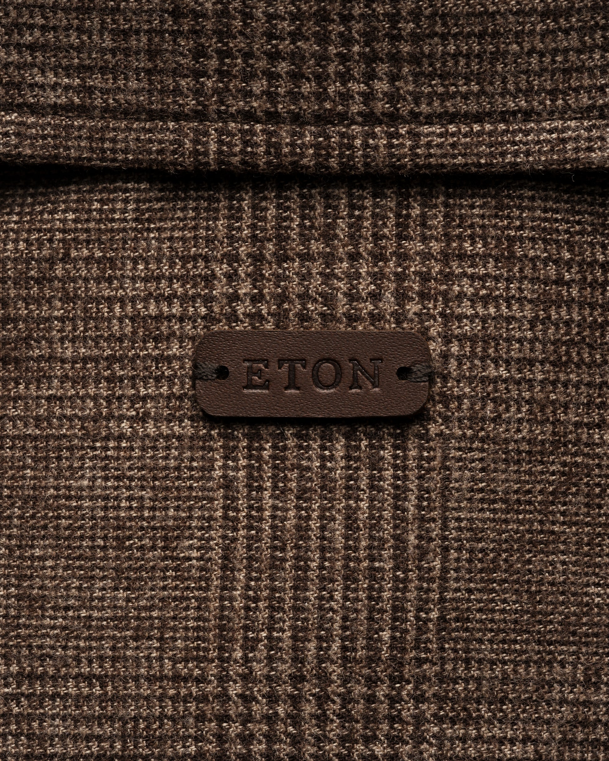 overshirt kavaj jacka eton cotton flannel two pocket jacket blazer bomull etonshirts brown brun fri frakt stenungsund