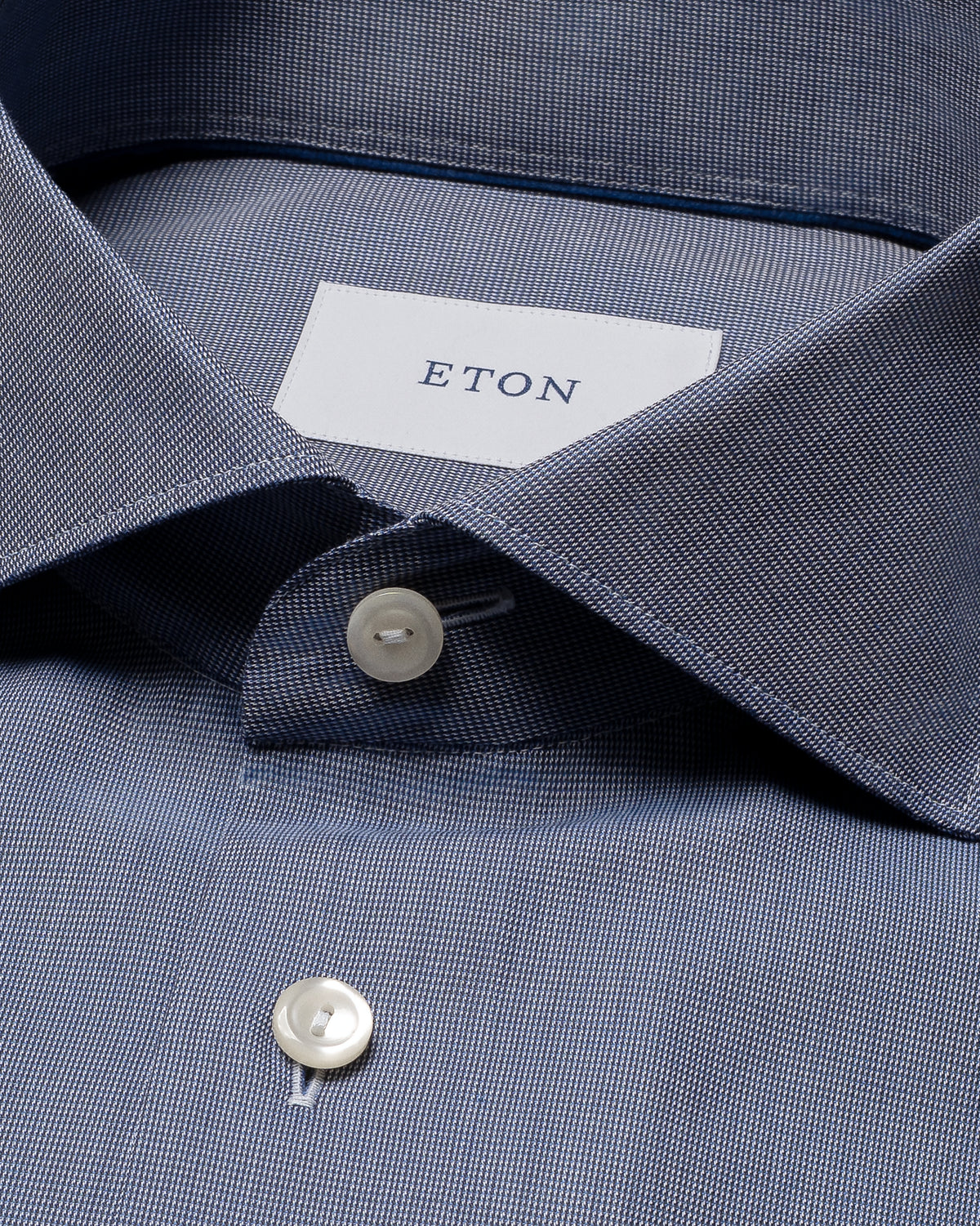 skjorta eton eton shirts slim fit solid twill kostym skjorta blue navy blå fri frakt stenungsund