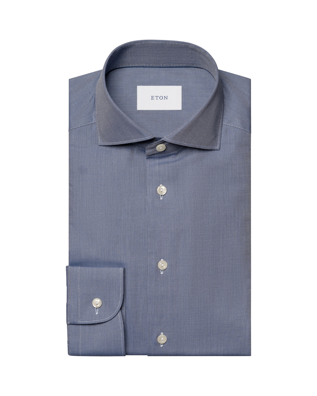 skjorta eton eton shirts slim fit solid twill kostym skjorta blue navy blå fri frakt stenungsund