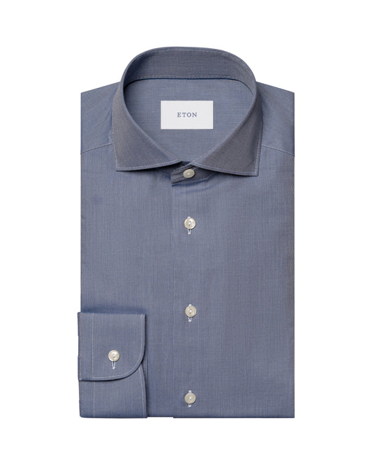 skjorta eton eton shirts slim fit solid twill kostym skjorta blue navy blå fri frakt stenungsund